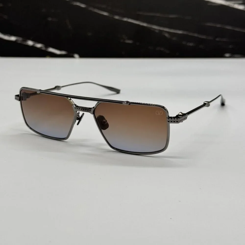 NEW VALENTINO V-SEI VLS-111C TITANIUM UNISEX VALENTINO SUNGLASSES VLS-111C